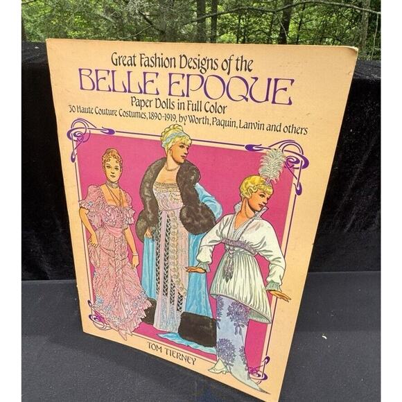 BELLE EPOQUE Costume Paper Dolls By Tom Tierney 1983 Original Vintage Uncut, NOS - Picture 2 of 6